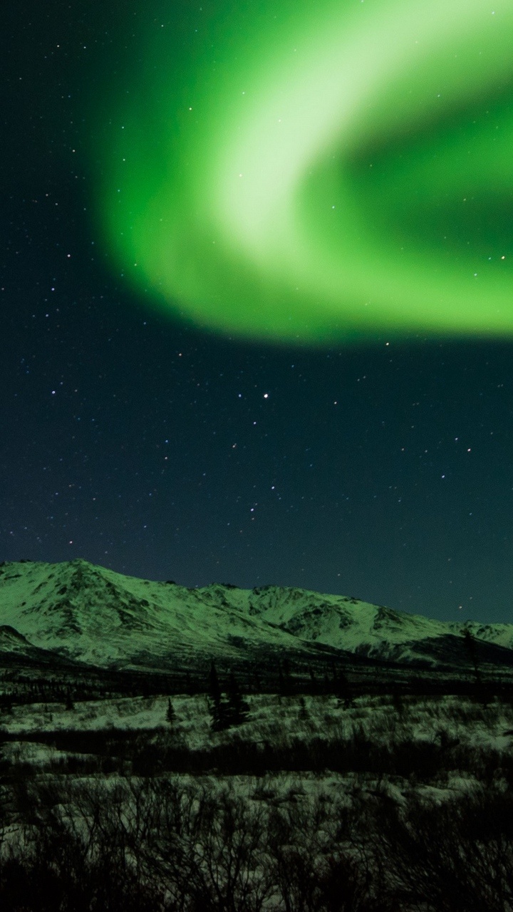 Midnight, Night Sky, Light, Nature, Aurora. Wallpaper in 720x1280 Resolution