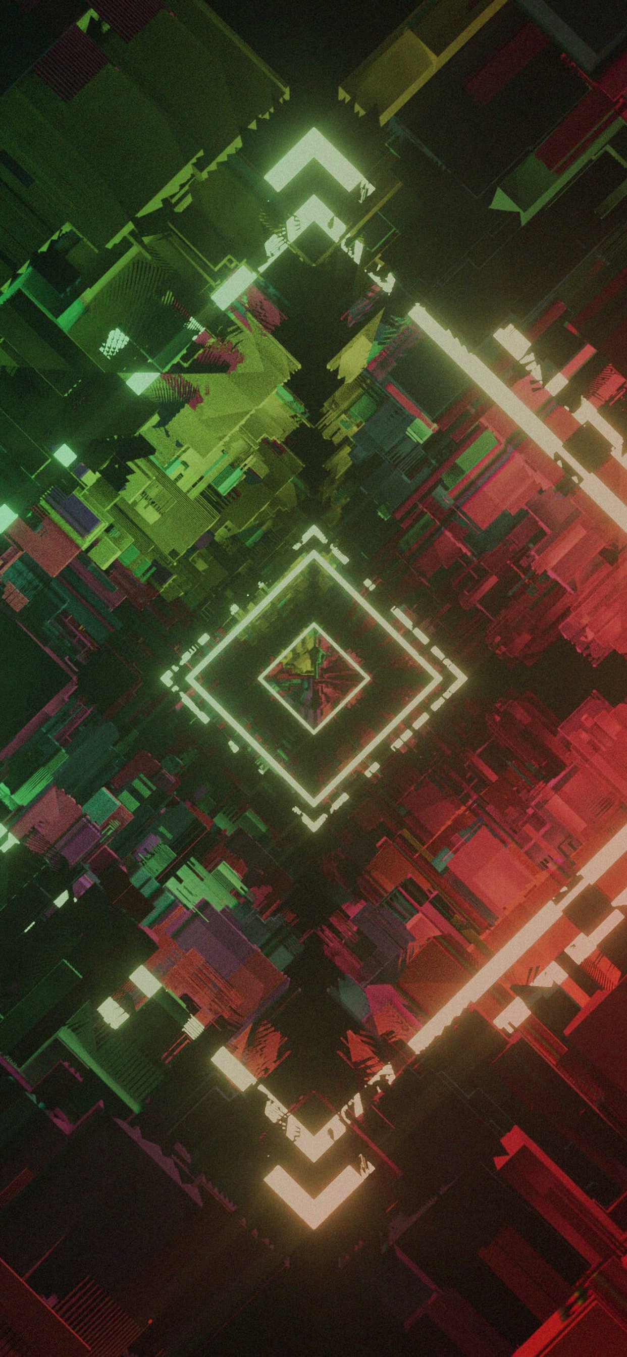 运动的图形, 绿色的, 红色的, 图形设计, 建筑 壁纸 1242x2688 允许