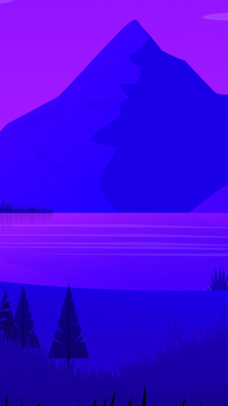 Amolierte Landschaft, Illustration, Tablet, Smartphone, Natur. Wallpaper in 750x1334 Resolution