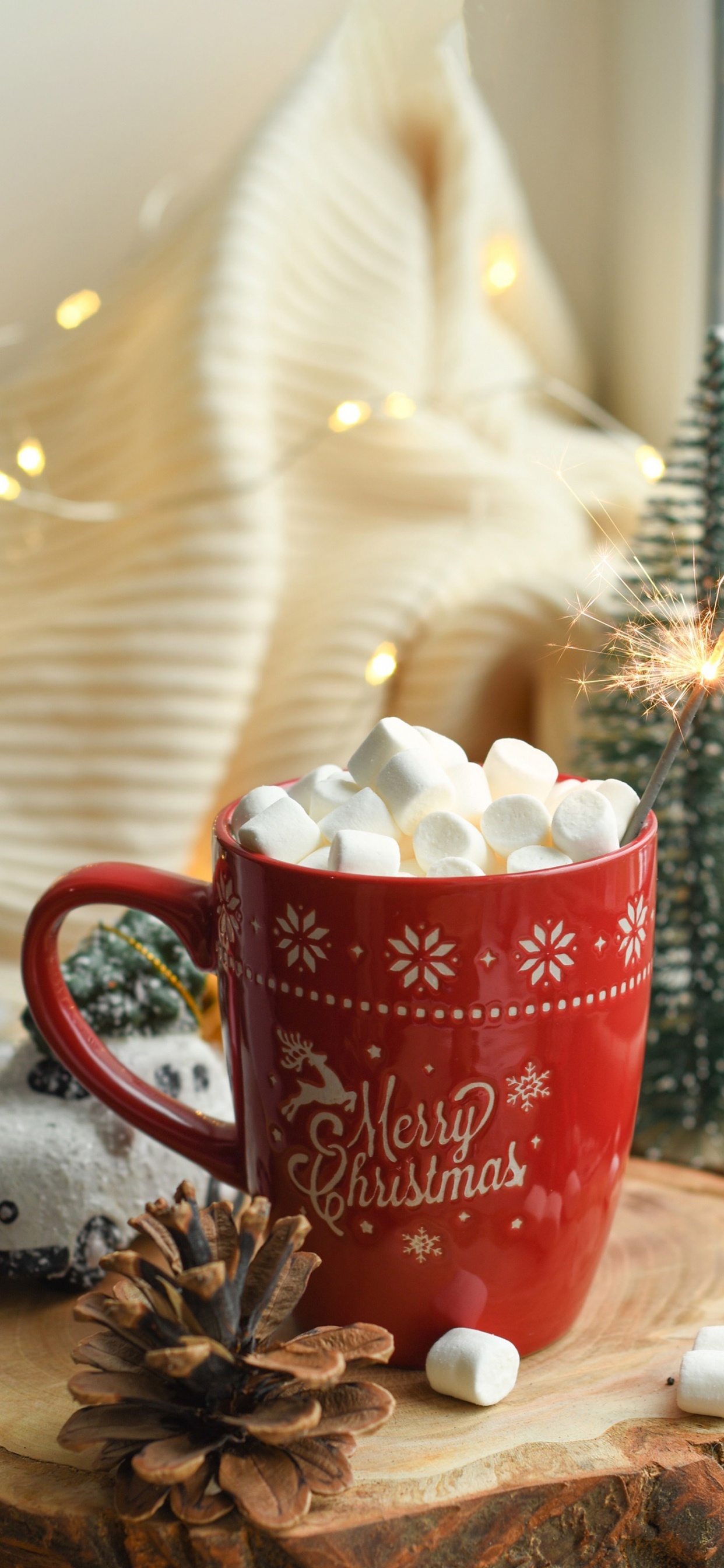 Christmas Mood, Christmas, Christmas Tree, Coffee, Affogato. Wallpaper in 1242x2688 Resolution
