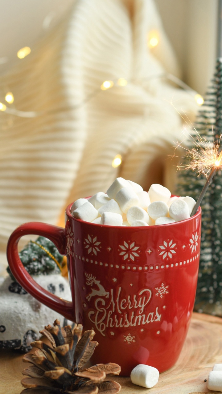 Weihnachtsbaum, Kaffee, Ertrunken, Heiße Schokolade, Eis. Wallpaper in 720x1280 Resolution