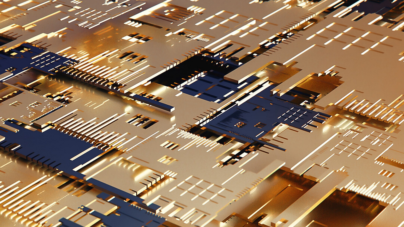 Weiß Und Blau Beleuchtete Stadtgebäude Während Der Nacht. Wallpaper in 1366x768 Resolution