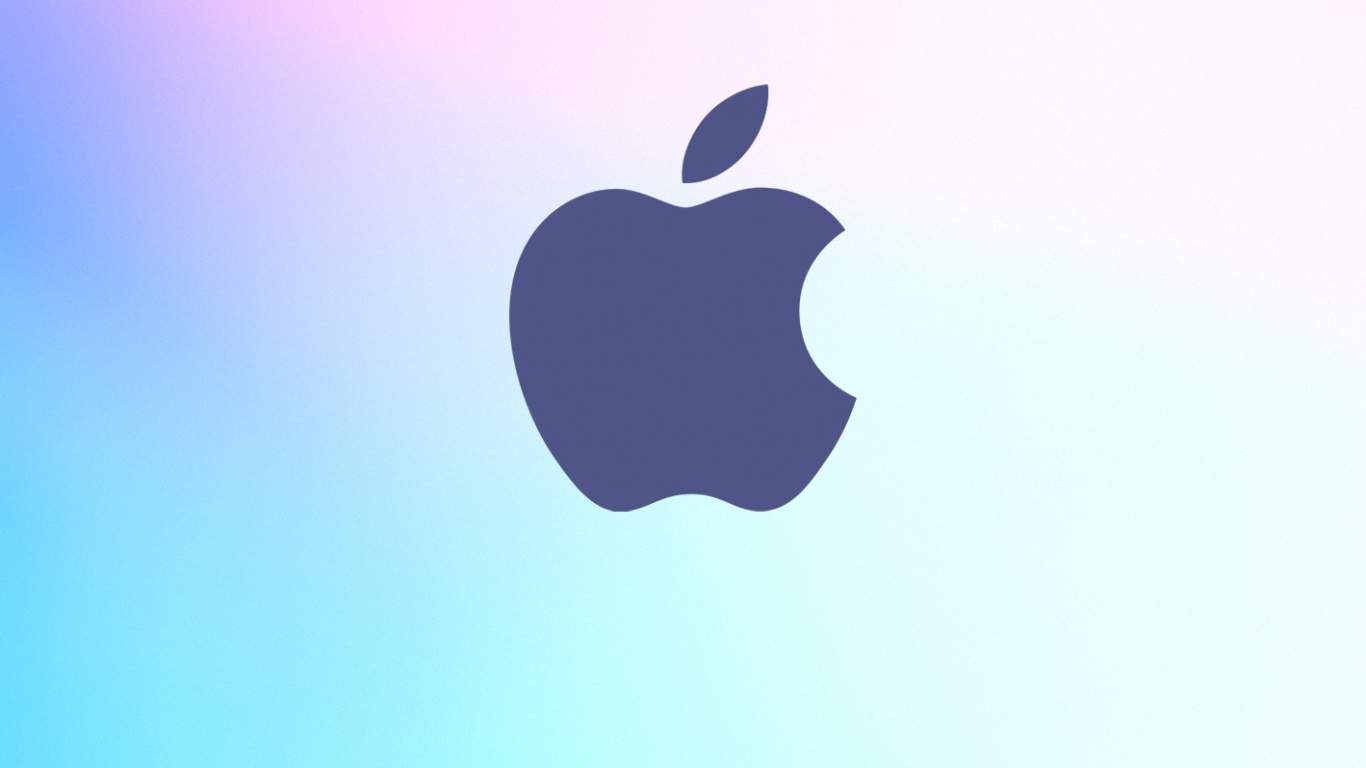 Apple, Logo, Granny Smith, Azure, Geste. Wallpaper in 1366x768 Resolution