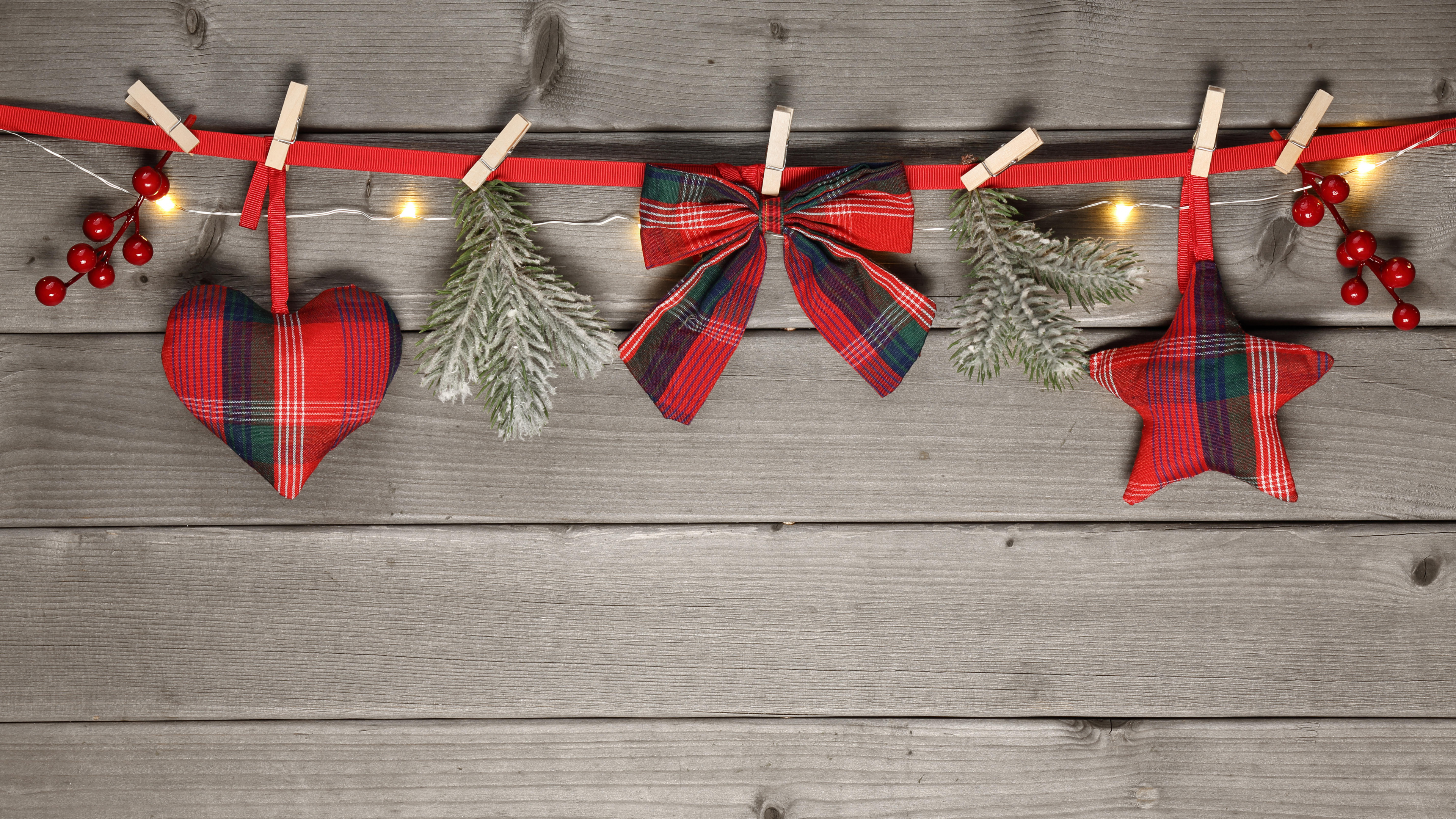 El Día De Navidad, Decoración de la Navidad, Nochevieja, Rojo, Madera. Wallpaper in 3840x2160 Resolution