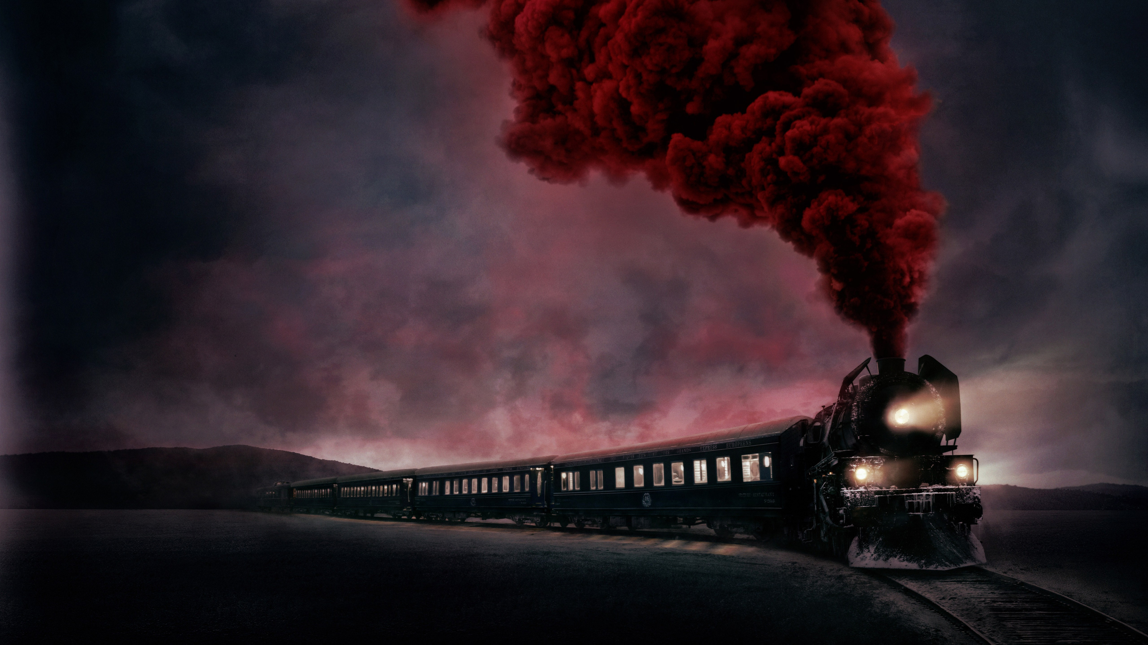 Meurtre Sur L'Orient Express, Hercule Poirot, Train, L'éclairage Automobile, Pollution. Wallpaper in 3840x2160 Resolution