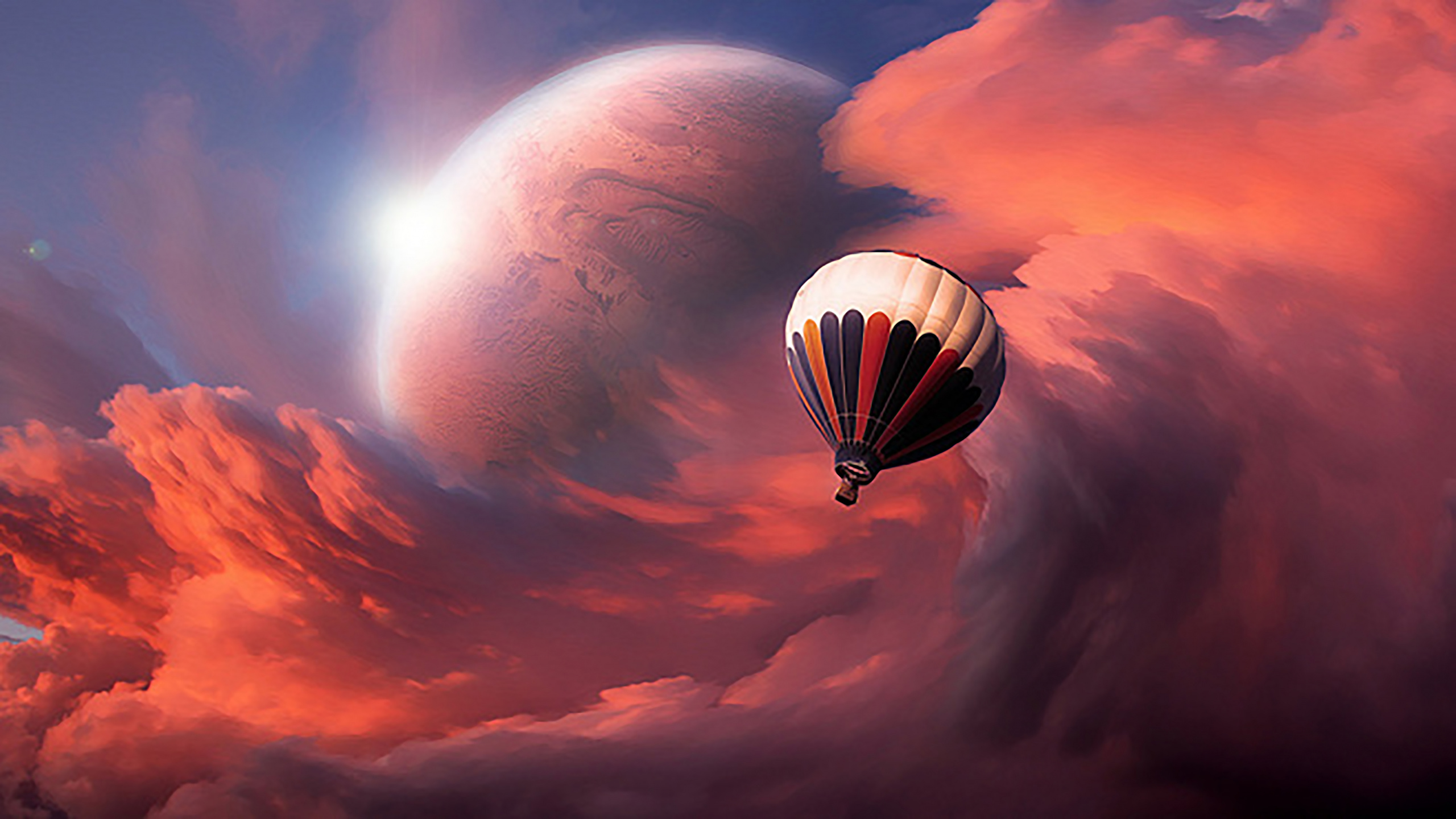 Hot Air Balloon in The Sky. Wallpaper in 2560x1440 Resolution