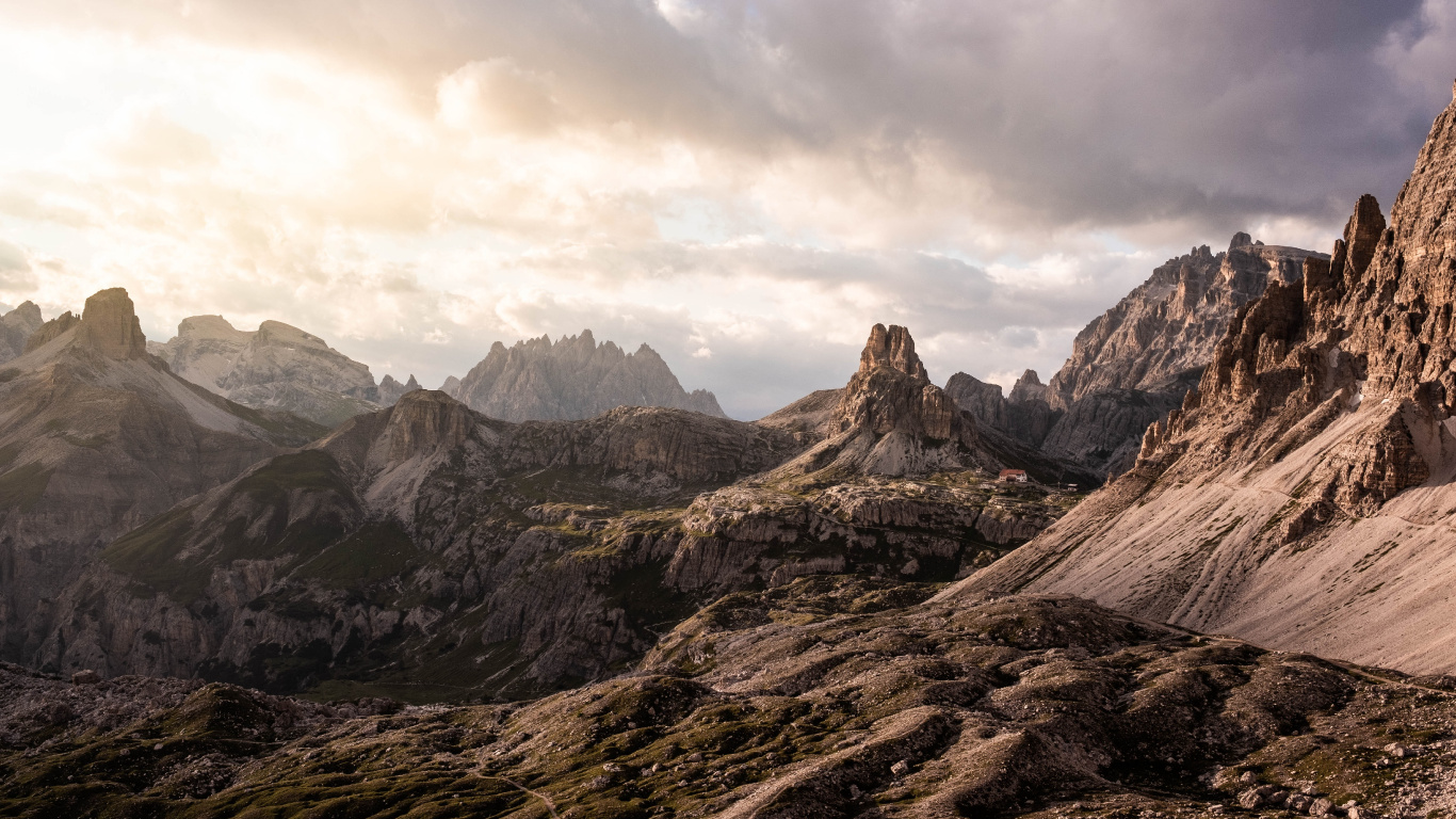 Cloud, Naturlandschaft, Hochland, BedRock, Gelände. Wallpaper in 1366x768 Resolution