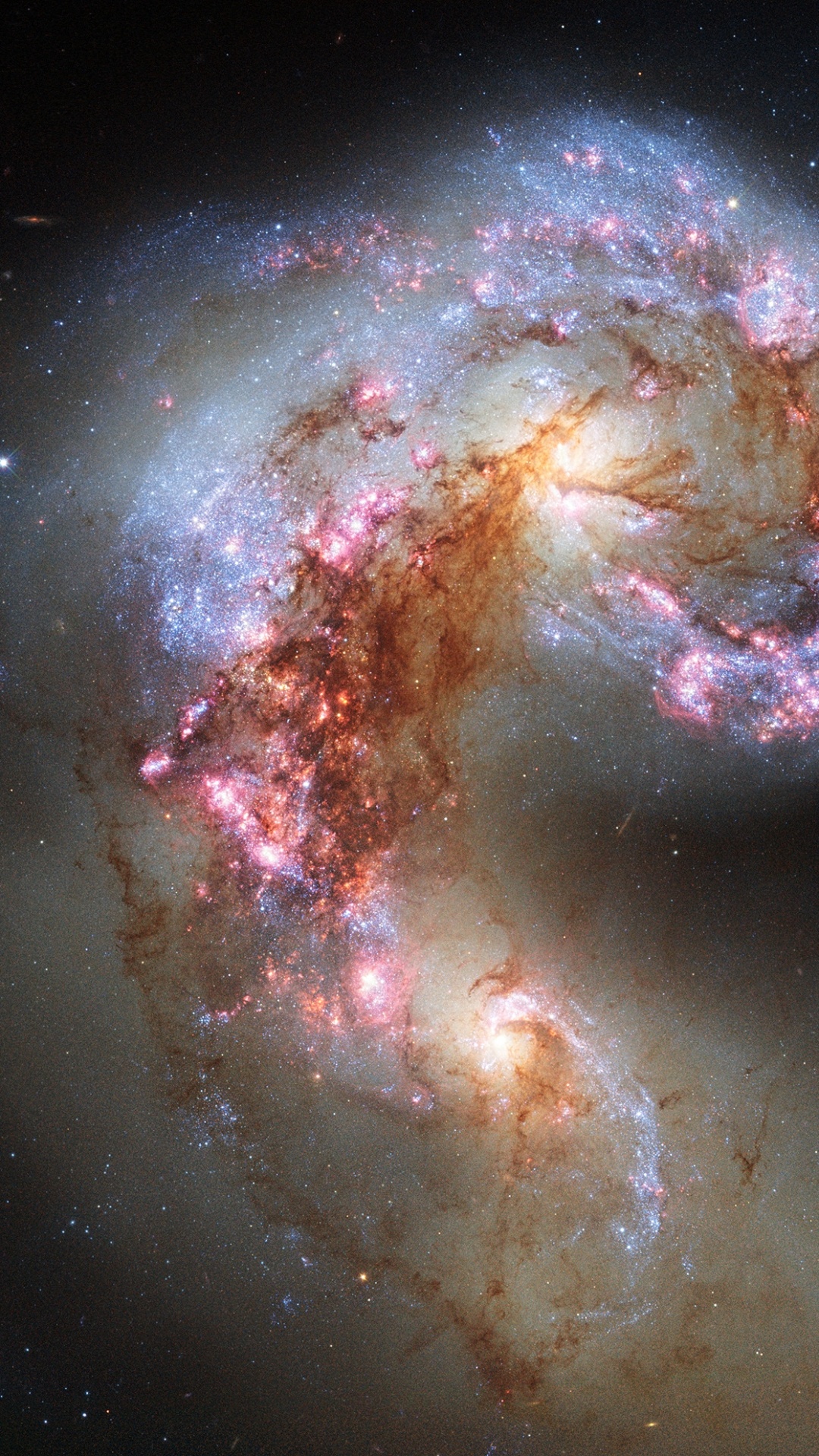 Antennae Galaxies, Galaxy, Astronomy, Hubble Space Telescope, Star. Wallpaper in 1080x1920 Resolution