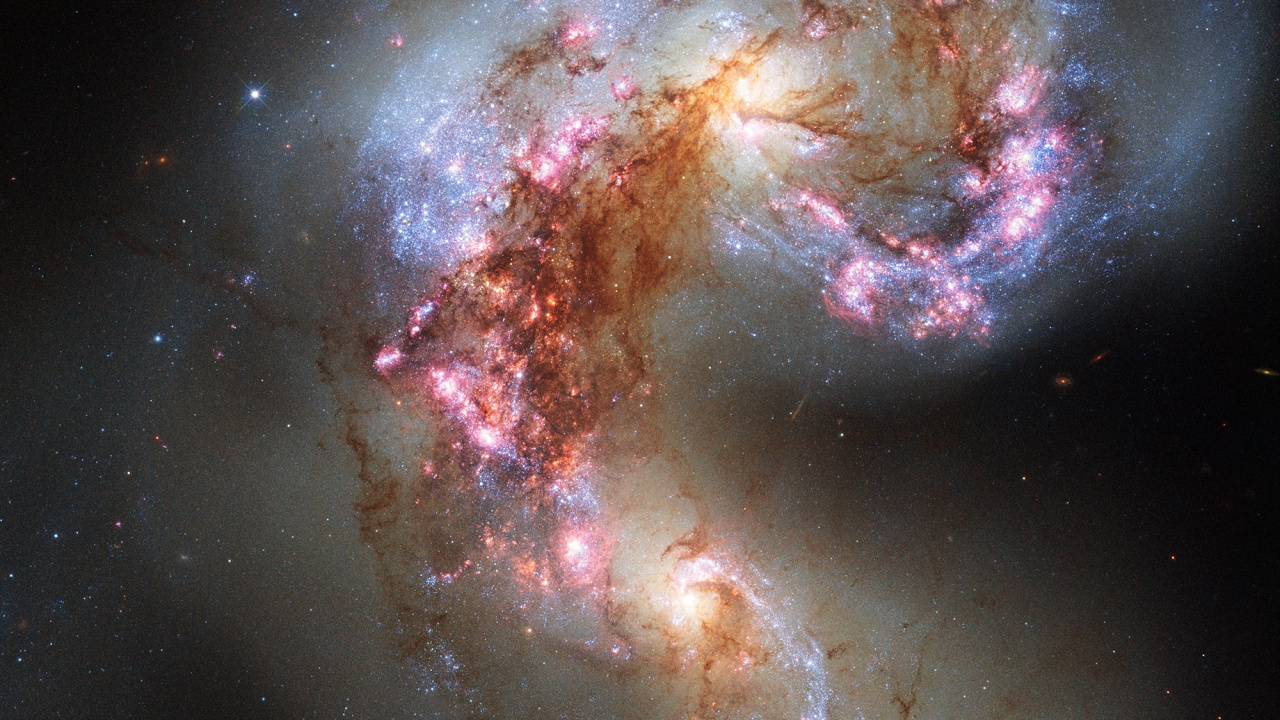 Antennae Galaxies, Galaxy, Astronomy, Hubble Space Telescope, Star. Wallpaper in 1280x720 Resolution