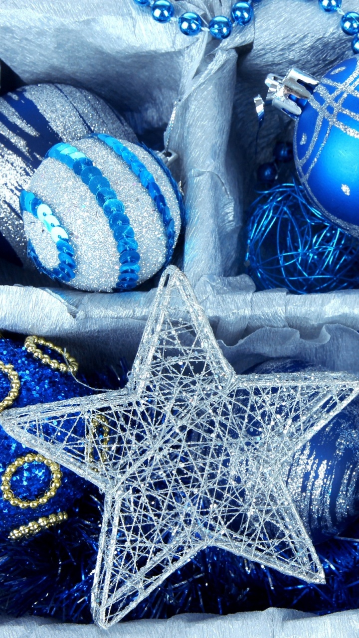 Weihnachten, Christmas Ornament, Blau, Weihnachtsdekoration. Wallpaper in 720x1280 Resolution