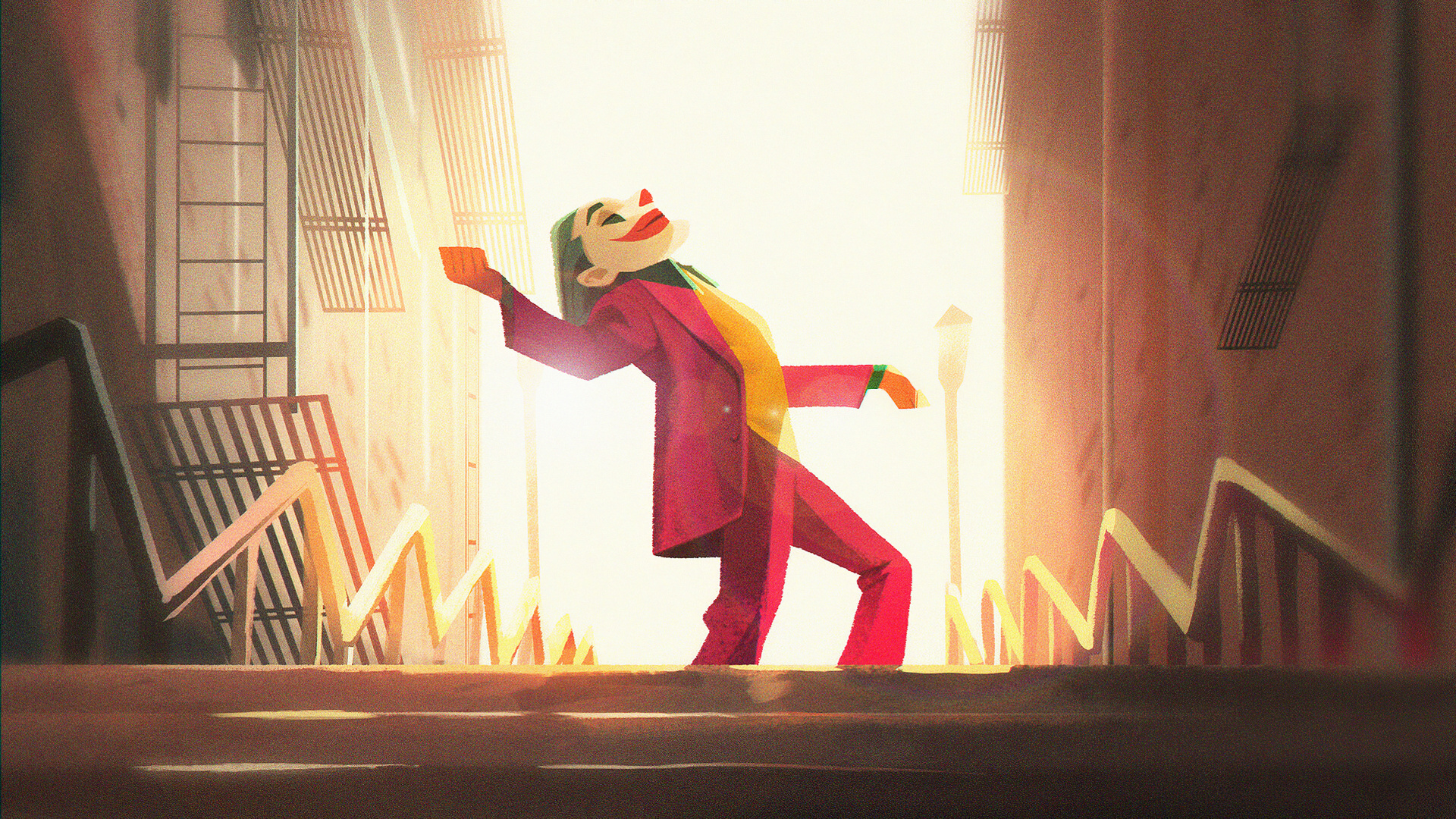 Man in Purple Shirt and Blue Pants Standing on Brown Wooden Fence. Wallpaper in 1920x1080 Resolution