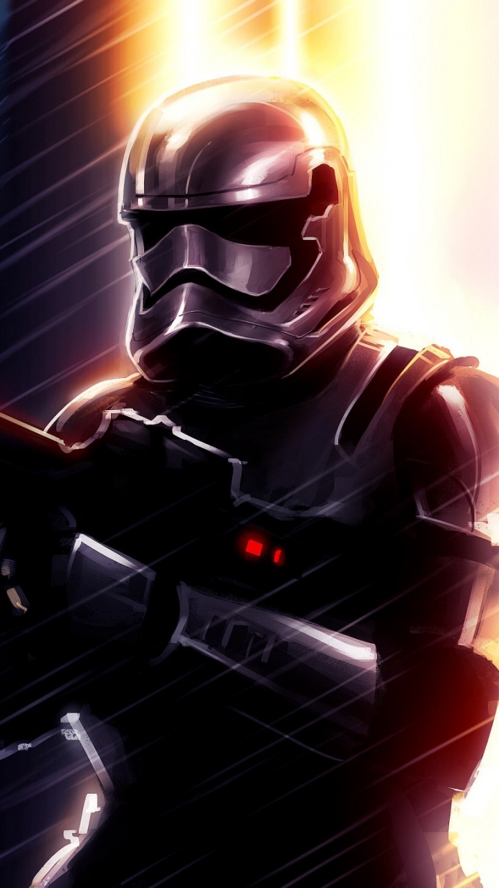 Mann Mit Schwarzem Helm Mit Gewehr. Wallpaper in 720x1280 Resolution