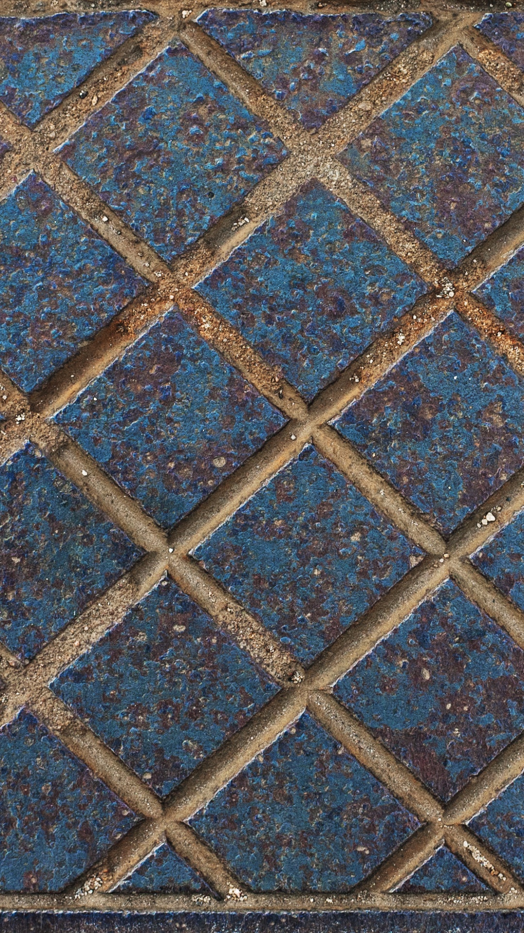 Sol en Béton Bleu et Marron. Wallpaper in 1080x1920 Resolution