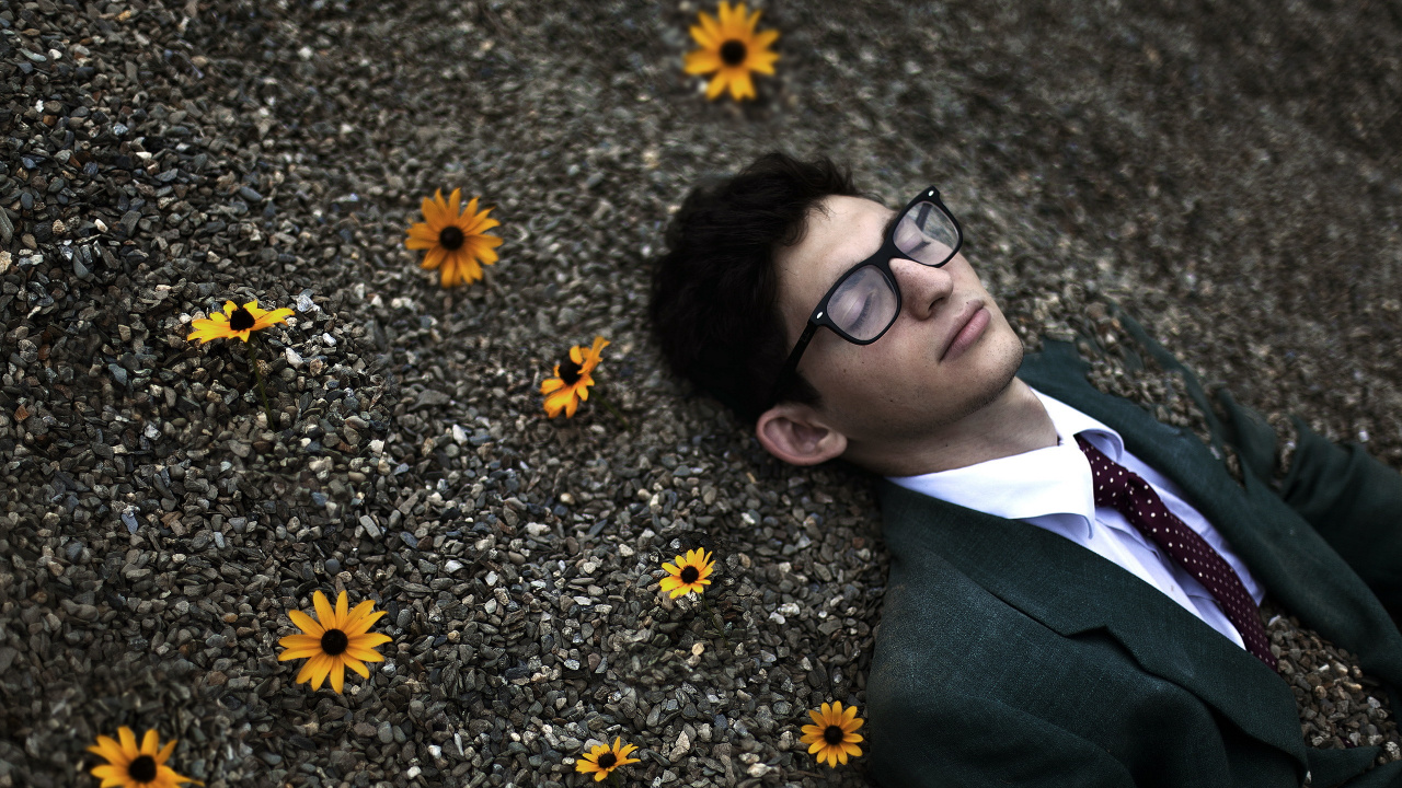 Technology, Glasses, Eyewear, Yellow, Flower. Wallpaper in 1280x720 Resolution