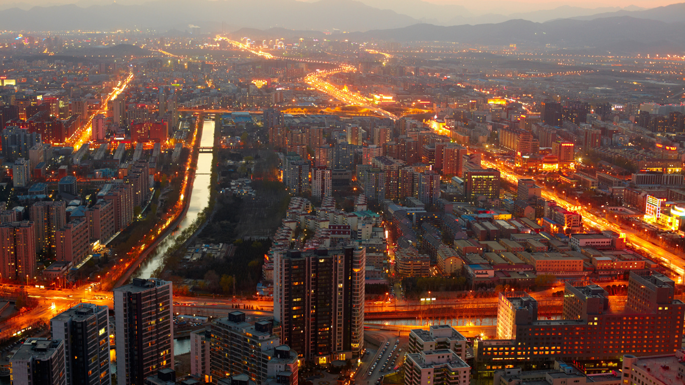 Vue Aérienne Des Bâtiments de la Ville Pendant la Journée. Wallpaper in 1366x768 Resolution