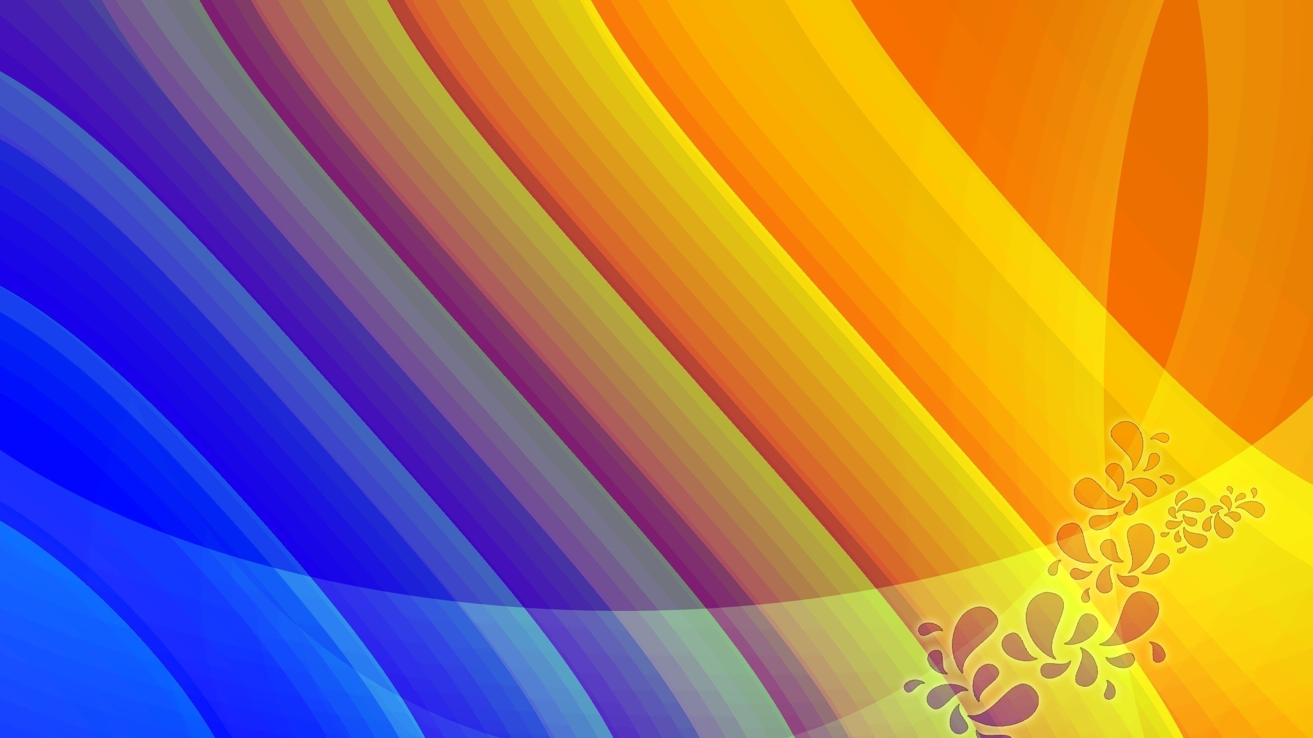 橙色, 黄色的, 紫色的, 图形设计, 光 壁纸 2560x1440 允许