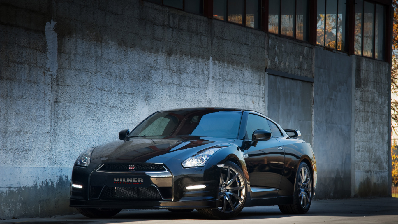 Blauer Porsche 911 Neben Der Wand Geparkt. Wallpaper in 1366x768 Resolution