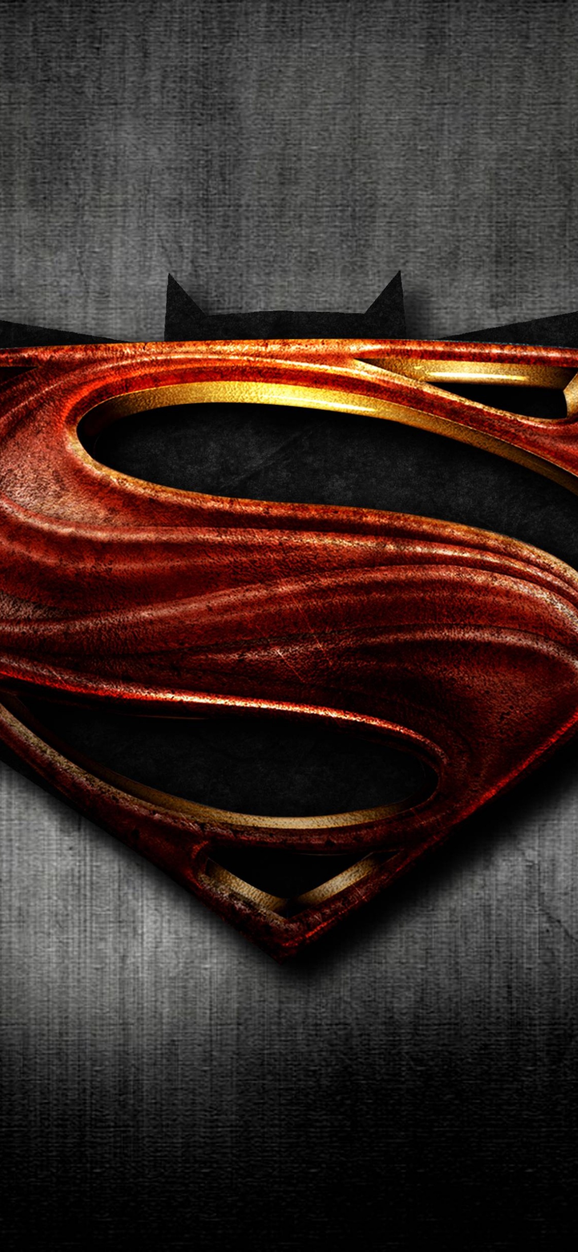 蝙蝠侠, 超人的标志, 正义联盟, 蝙蝠车, 面罩 壁纸 1125x2436 允许