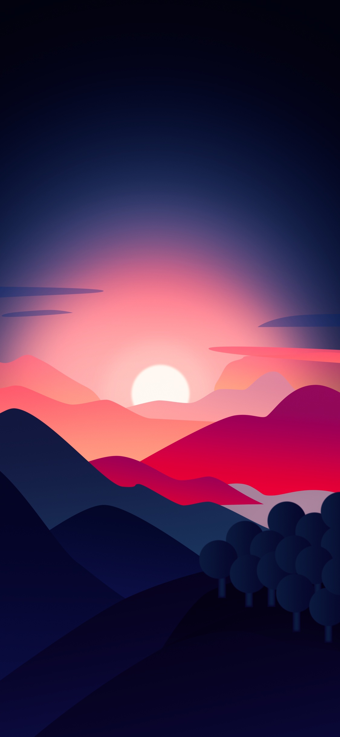 Atmosphère, L'écorégion, Afterglow, Nature, Azure. Wallpaper in 1125x2436 Resolution