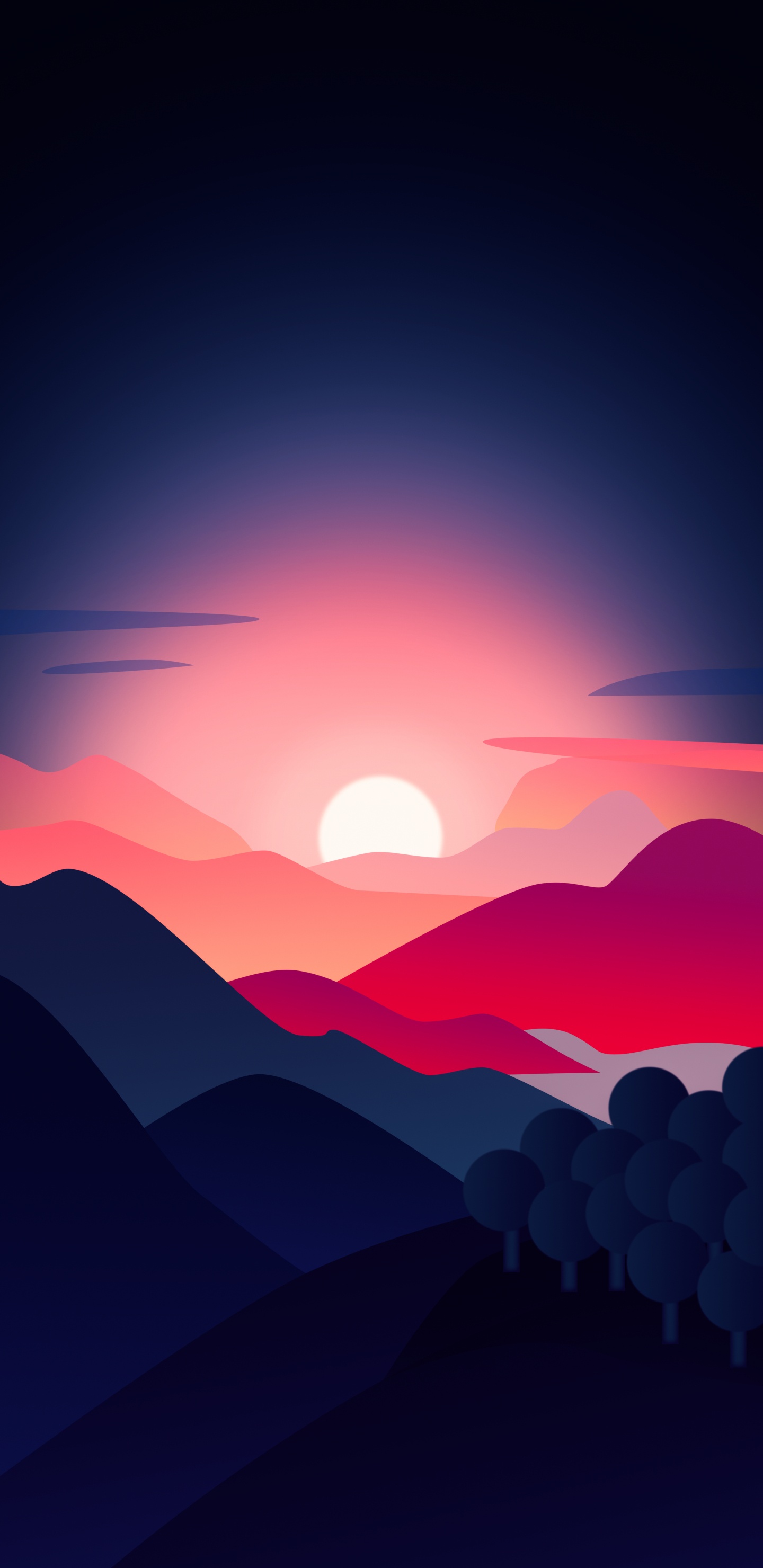 Atmosphère, L'écorégion, Afterglow, Nature, Azure. Wallpaper in 1440x2960 Resolution