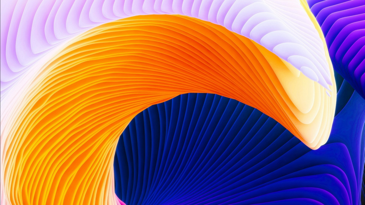 Purple and Yellow Spiral Illustration. Wallpaper in 1280x720 Resolution