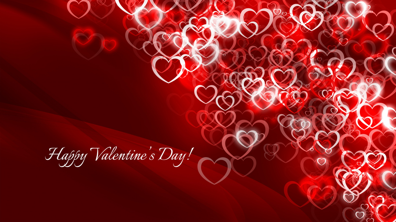 Valentines Day, Red, Text, Heart, Love. Wallpaper in 1366x768 Resolution