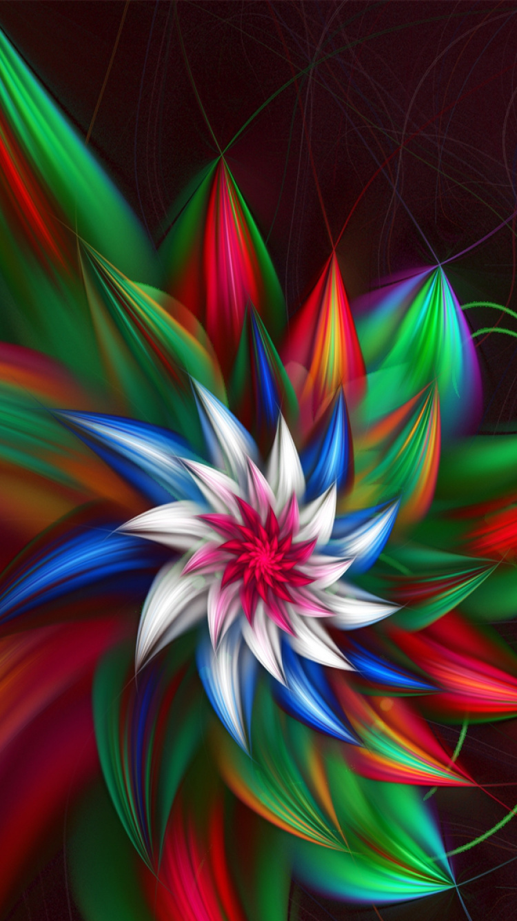 Luz Violeta Verde y Azul. Wallpaper in 750x1334 Resolution