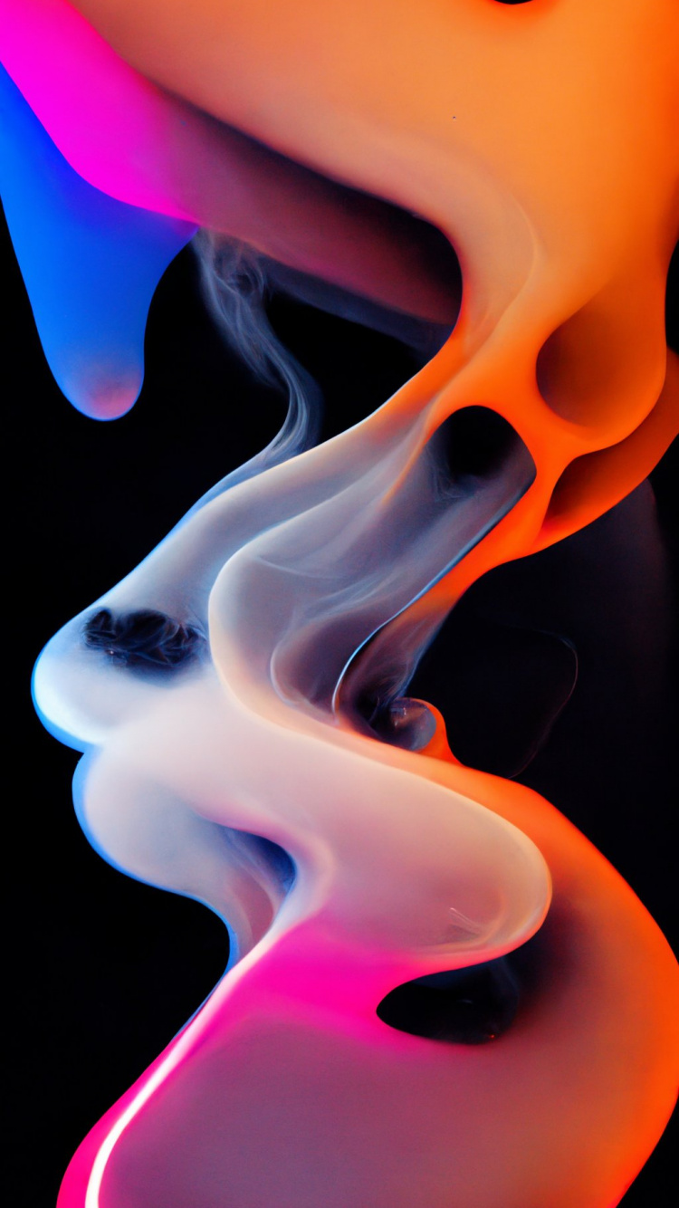 Orange, Light, Art, Material Property, Electric Blue. Wallpaper in 750x1334 Resolution