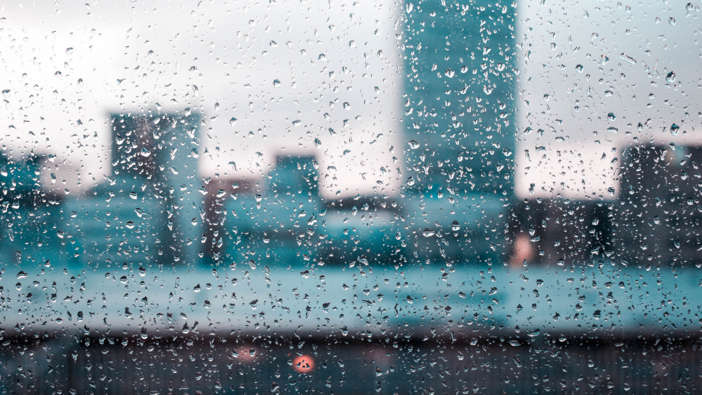 Pluie, Eau, Blue, Turquoise, Texte. Wallpaper in 1366x768 Resolution