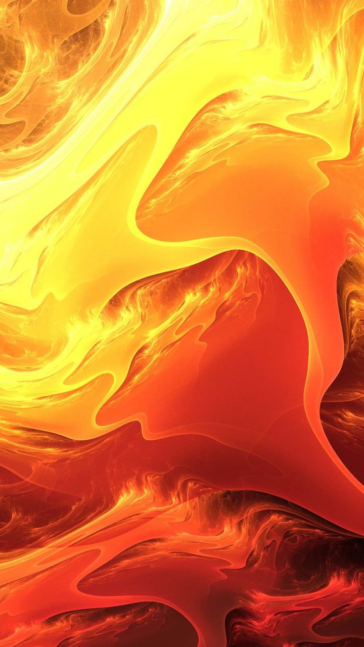 Peinture Abstraite Jaune et Rouge. Wallpaper in 720x1280 Resolution