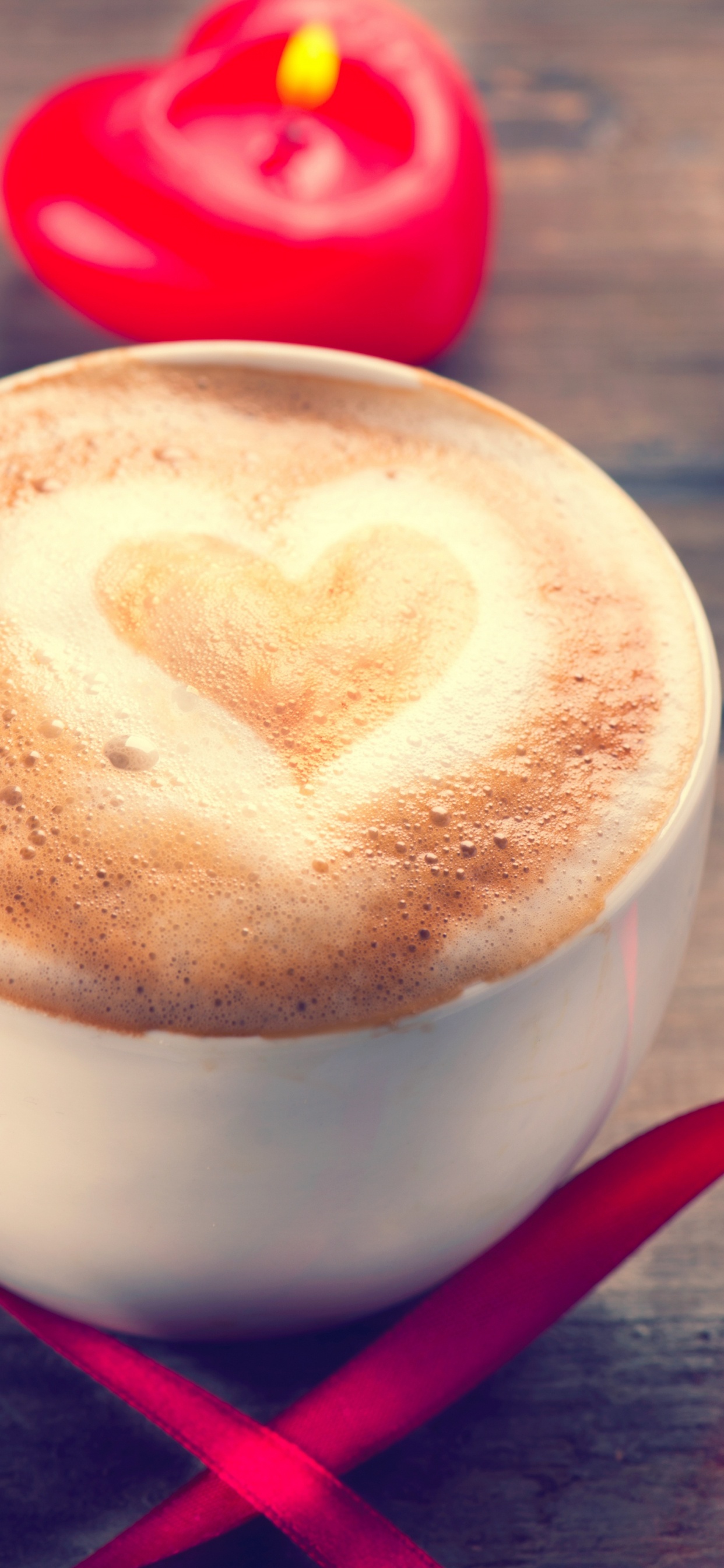 Cappuccino, Latte, Tasse à Café, Caff Macchiato, le Jour de Valentines. Wallpaper in 1242x2688 Resolution
