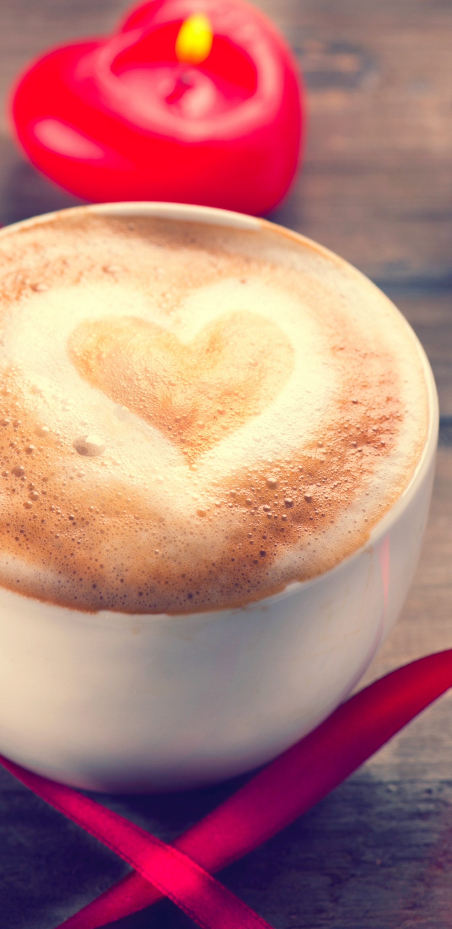 Cappuccino, Latte, Tasse à Café, Caff Macchiato, le Jour de Valentines. Wallpaper in 1440x2960 Resolution