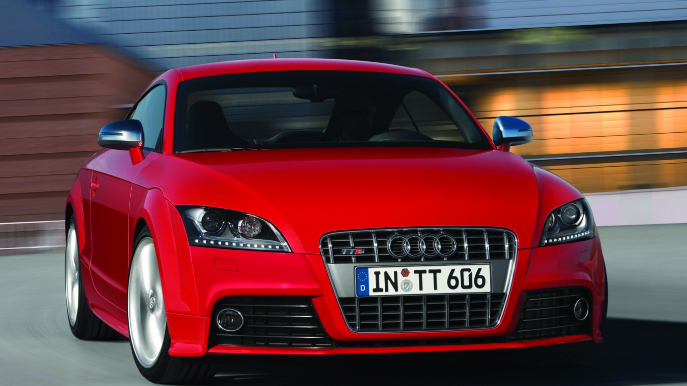 Audi Rouge a 4 Berline. Wallpaper in 1366x768 Resolution