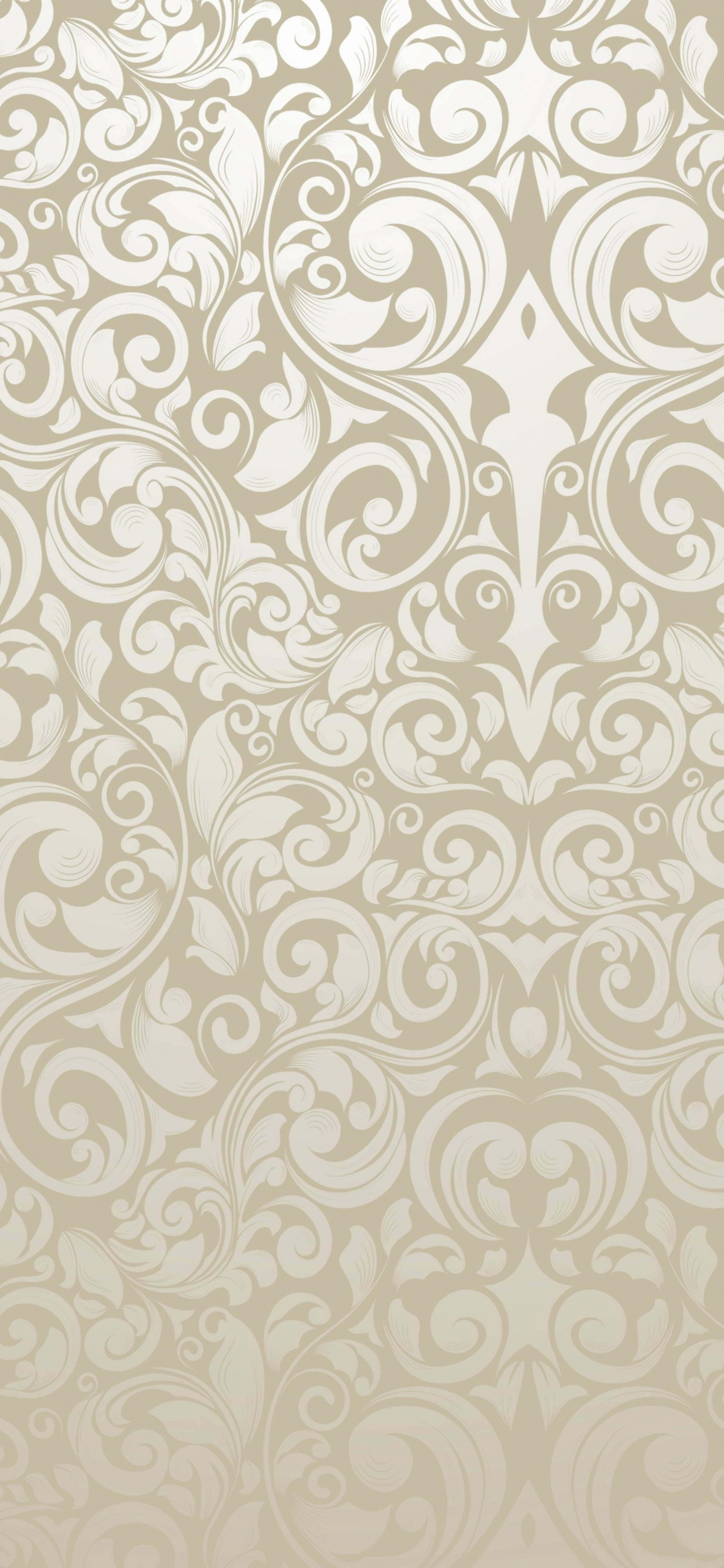 Weißes Und Schwarzes Florales Textil. Wallpaper in 1125x2436 Resolution