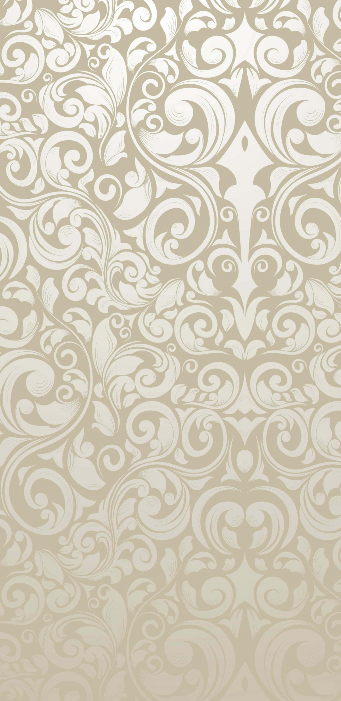 Weißes Und Schwarzes Florales Textil. Wallpaper in 1440x2960 Resolution