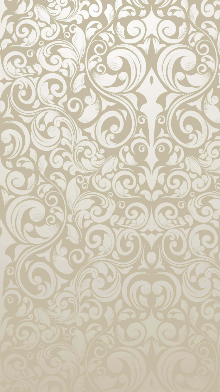 Weißes Und Schwarzes Florales Textil. Wallpaper in 750x1334 Resolution