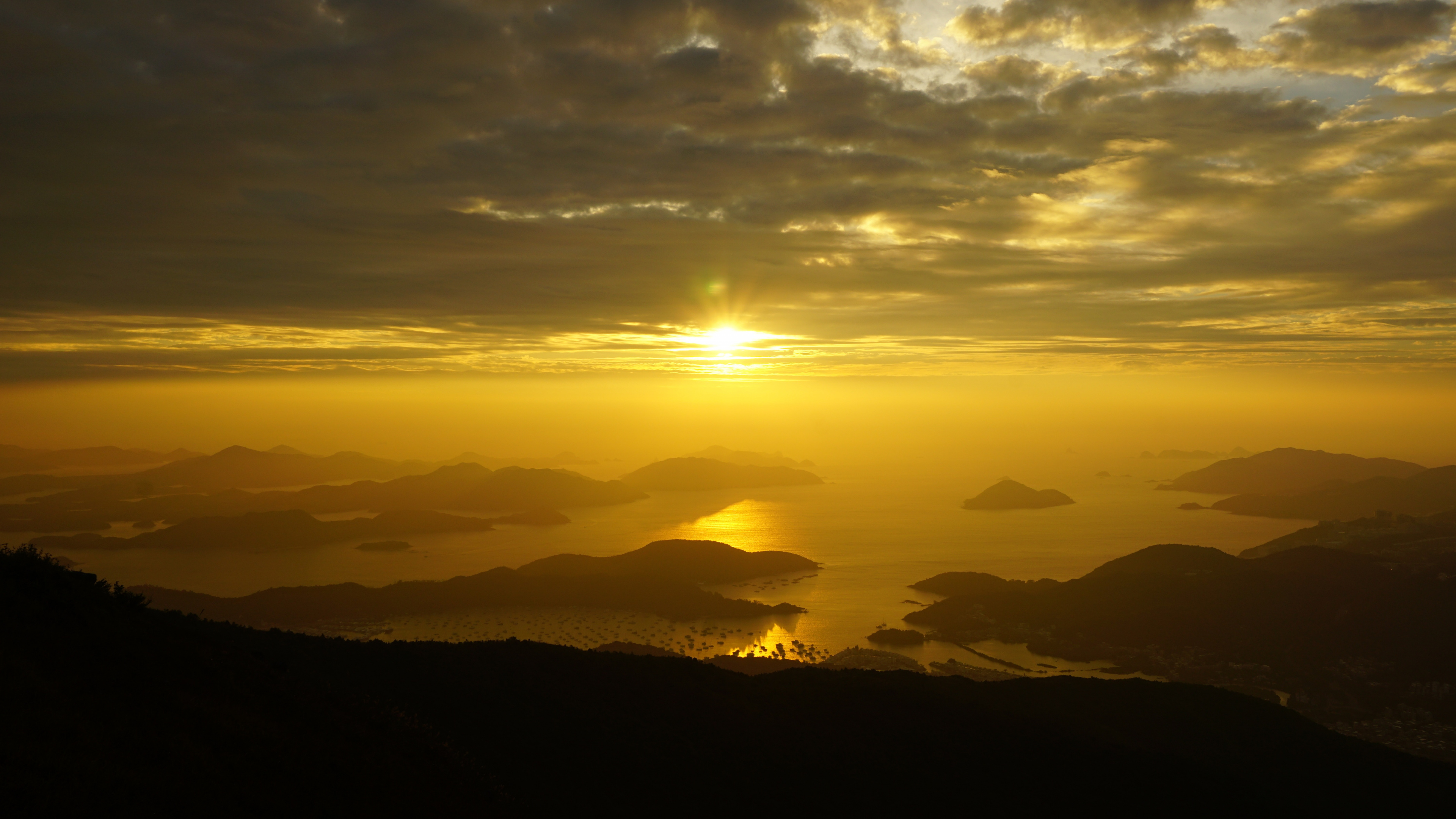 Hongkong, Cloud, Horizont, Sonnenaufgang, Sonnenuntergang. Wallpaper in 3840x2160 Resolution