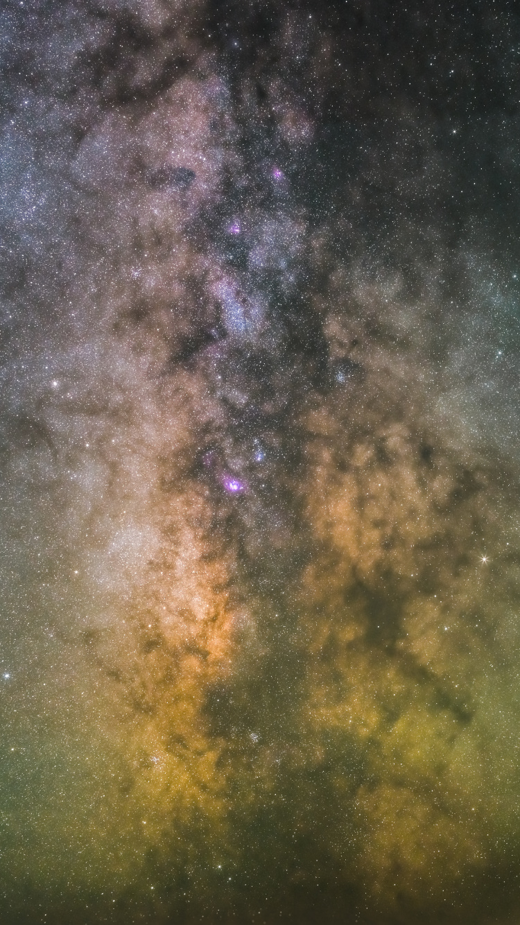 银河系, 明星, 宇宙, 天文学, 气氛 壁纸 750x1334 允许