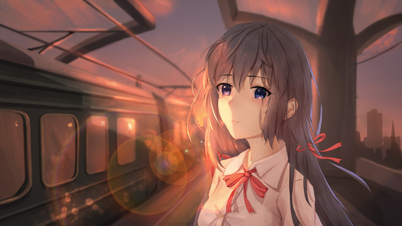 Personaje de Anime Femenino de Pelo Castaño. Wallpaper in 1280x720 Resolution