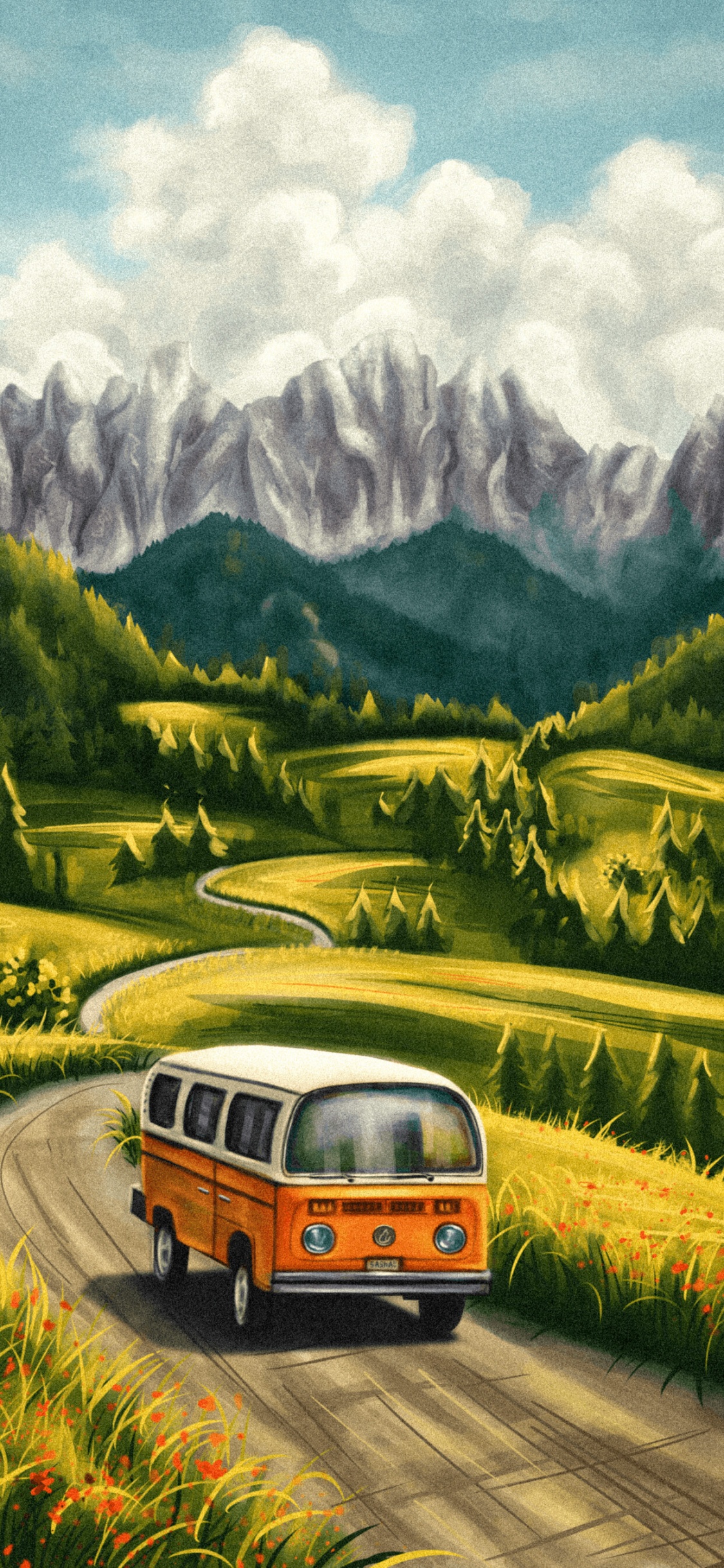 Telephone, Smartphone, Cloud, Plant, Mountain. Wallpaper in 1125x2436 Resolution