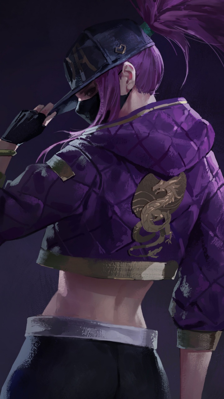 League of Legends, K DA, Akali, Purple, Violette. Wallpaper in 720x1280 Resolution