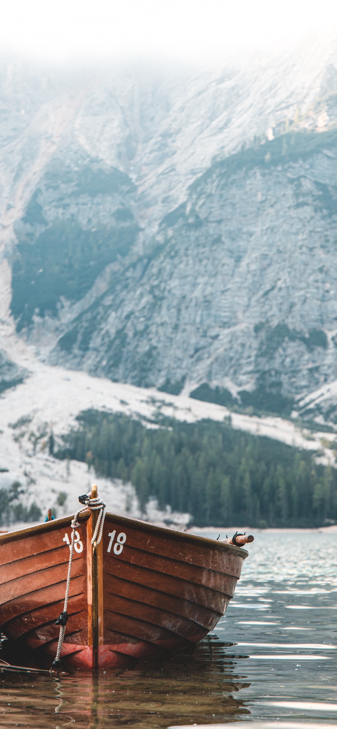 Water Transportation, Boat, Fjord, Mountain, Lake. Wallpaper in 1125x2436 Resolution