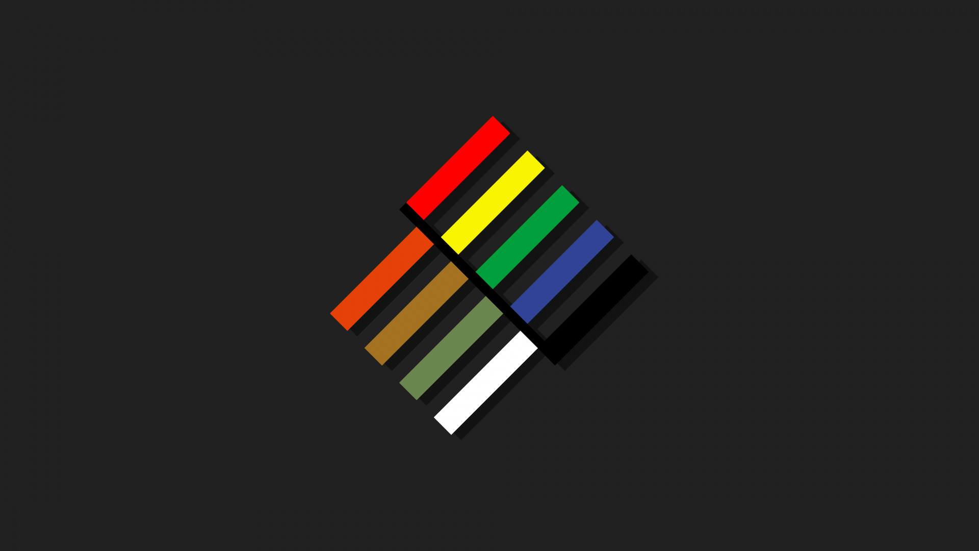 Yellow Green and Blue Striped Square. Wallpaper in 1920x1080 Resolution