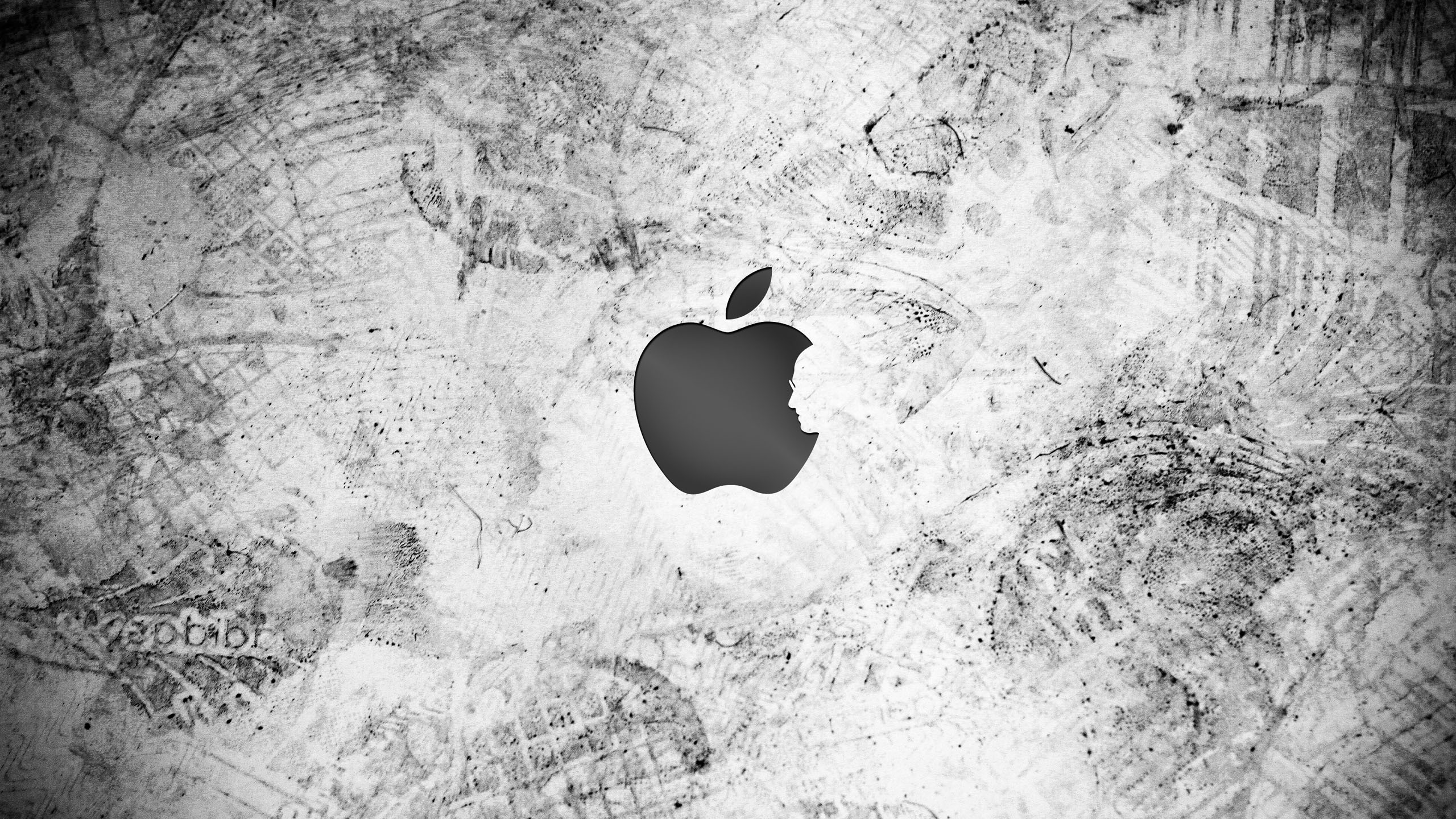 Apple, Monochrome, Monochrome Mode, Landscape, Black and White. Wallpaper in 2560x1440 Resolution