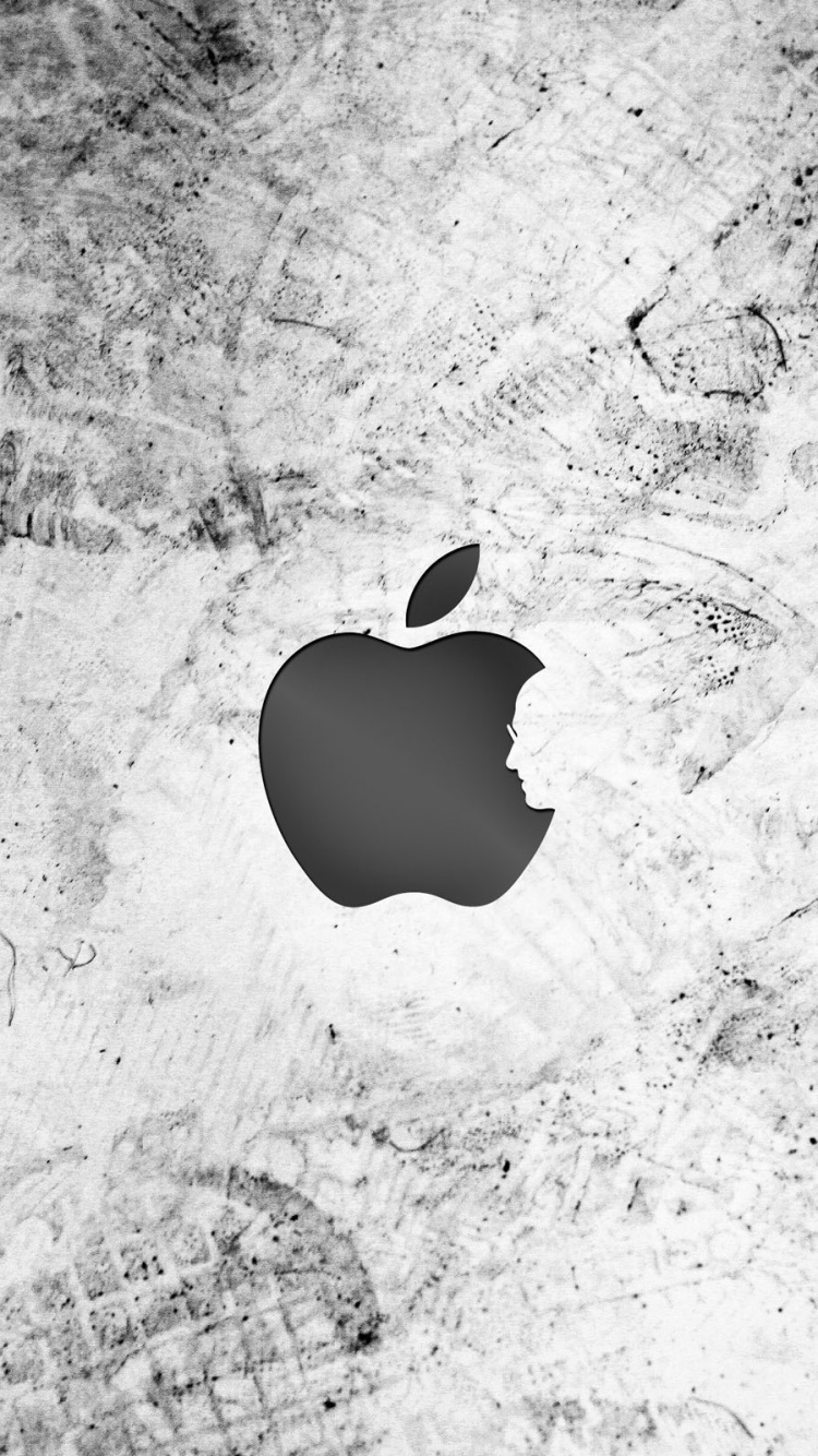 Apple, Monochrom, Monochrome-Modus, Schwarz Und Weiß, Handhelds. Wallpaper in 750x1334 Resolution