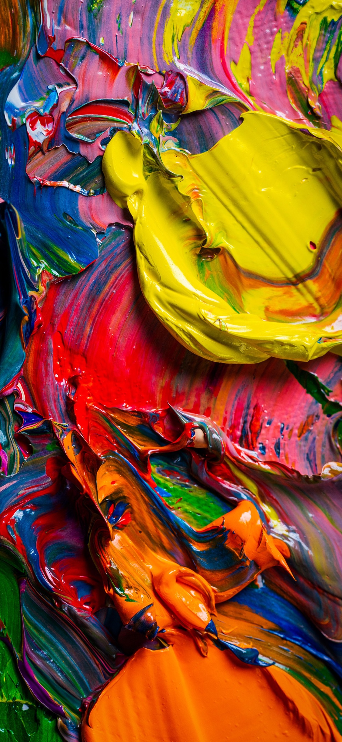 Kunst, Textil, Orange, Magenta, Muster. Wallpaper in 1125x2436 Resolution