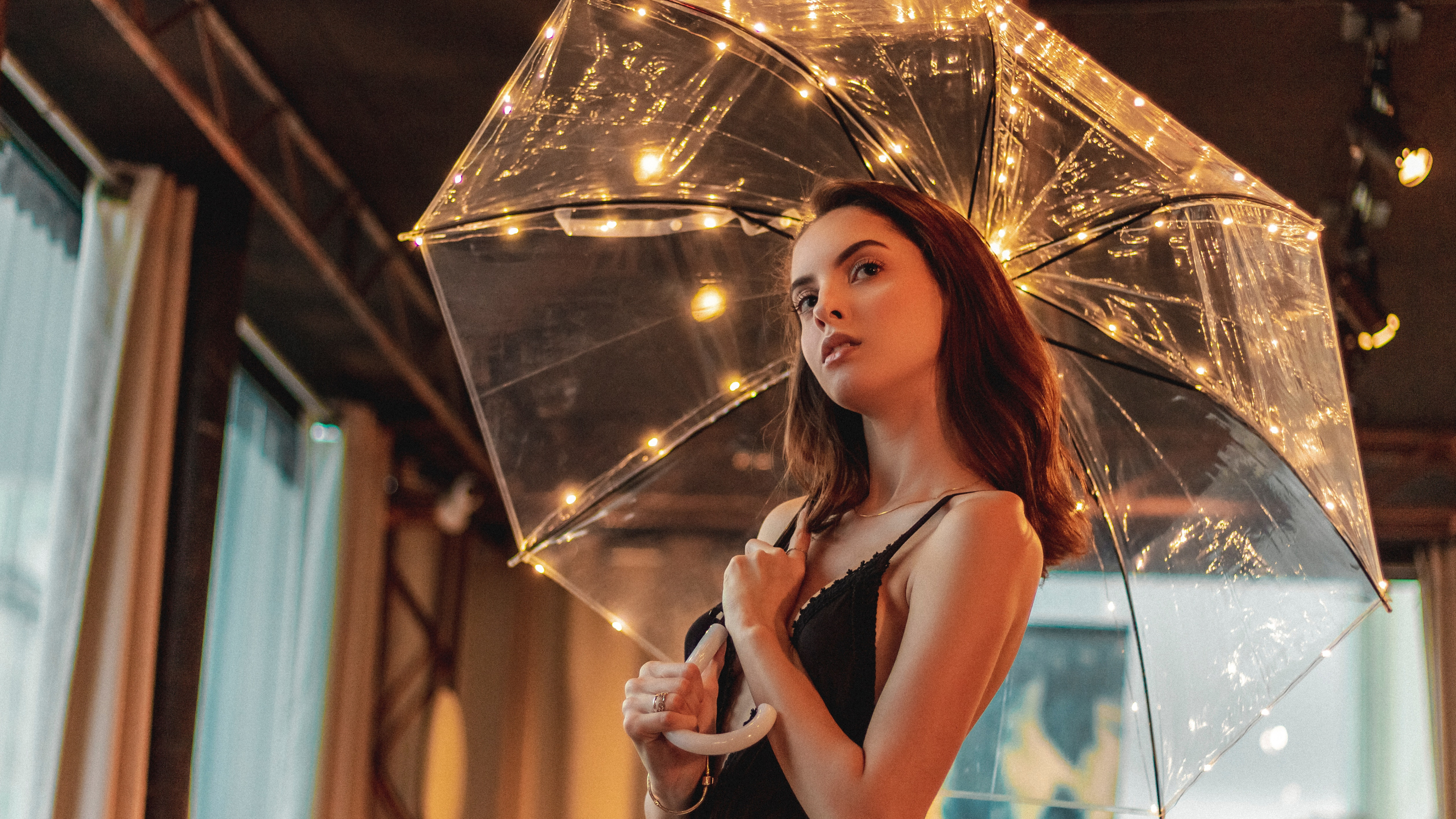 Umbrella, Beauty, Fashion, Model, Fashion Accessory. Wallpaper in 3840x2160 Resolution