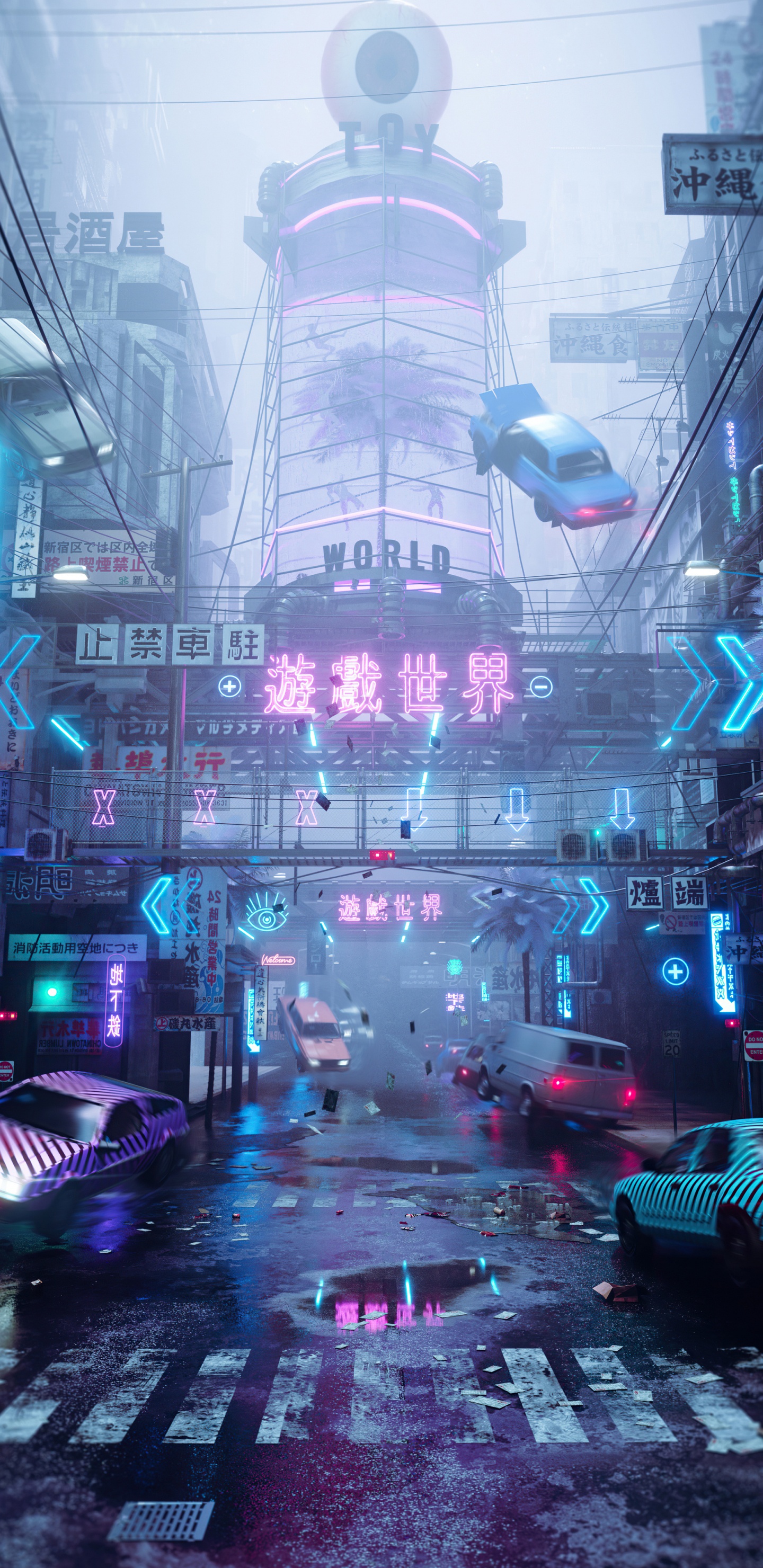 Arte, el Arte Abstracto, la Ciencia Ficción, Ilustración, El Futurismo. Wallpaper in 1440x2960 Resolution