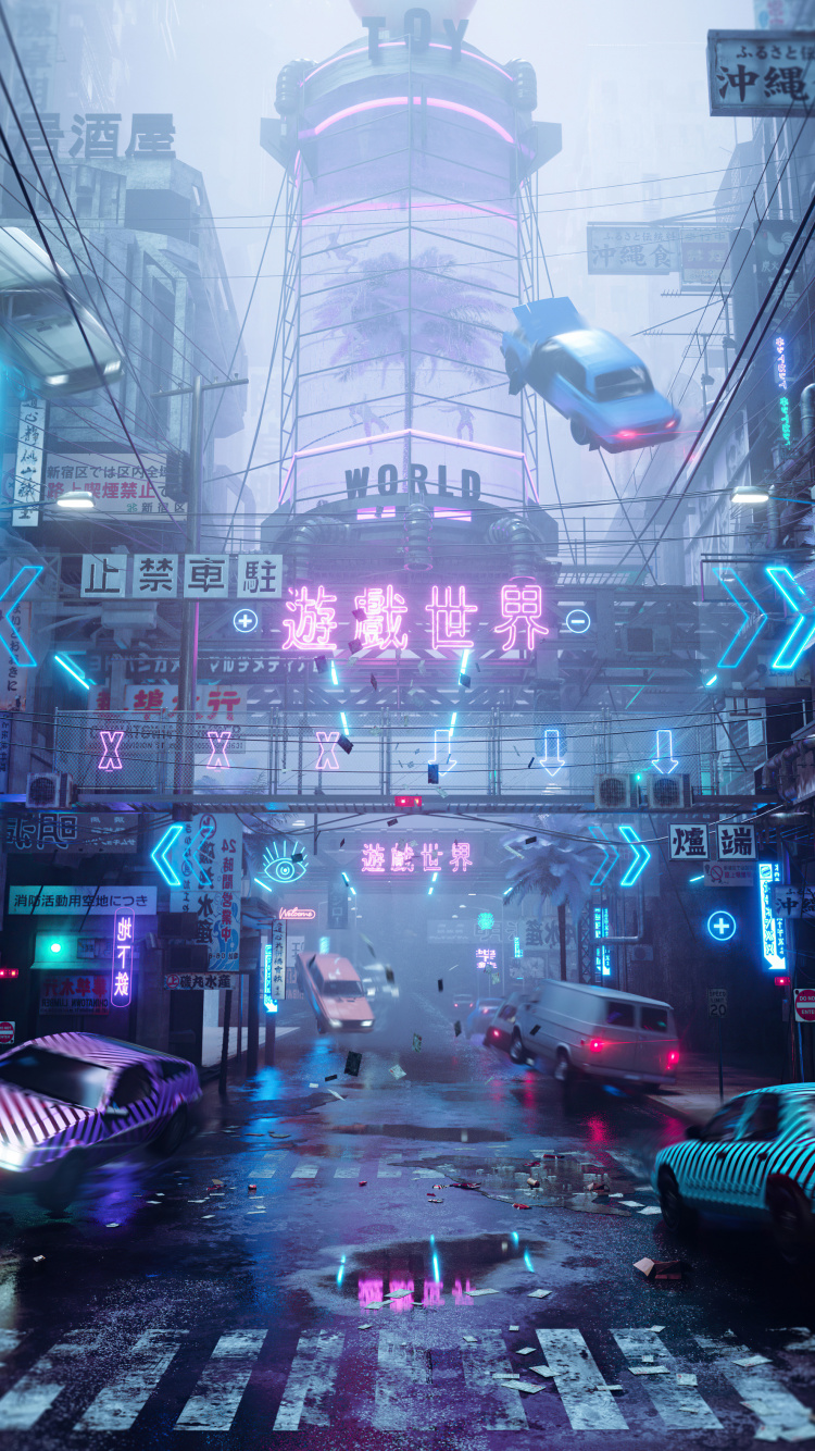 Arte, el Arte Abstracto, la Ciencia Ficción, Ilustración, El Futurismo. Wallpaper in 750x1334 Resolution