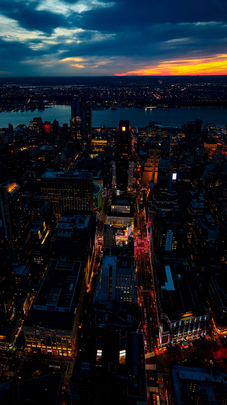 Empire State Building, Chrysler Building, Gebäude, Wolkenkratzer, Top of The Rock. Wallpaper in 750x1334 Resolution
